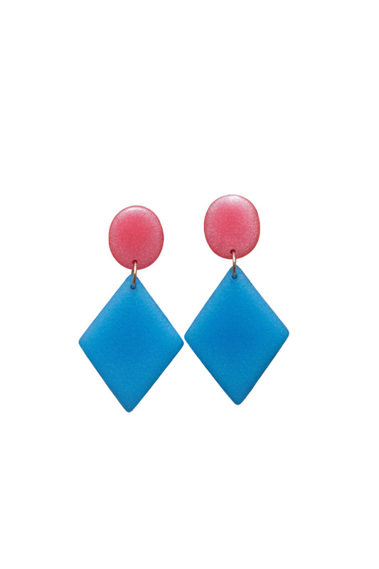 Luxury Color block Geometric Earrings - Handmade Statement Jewelry