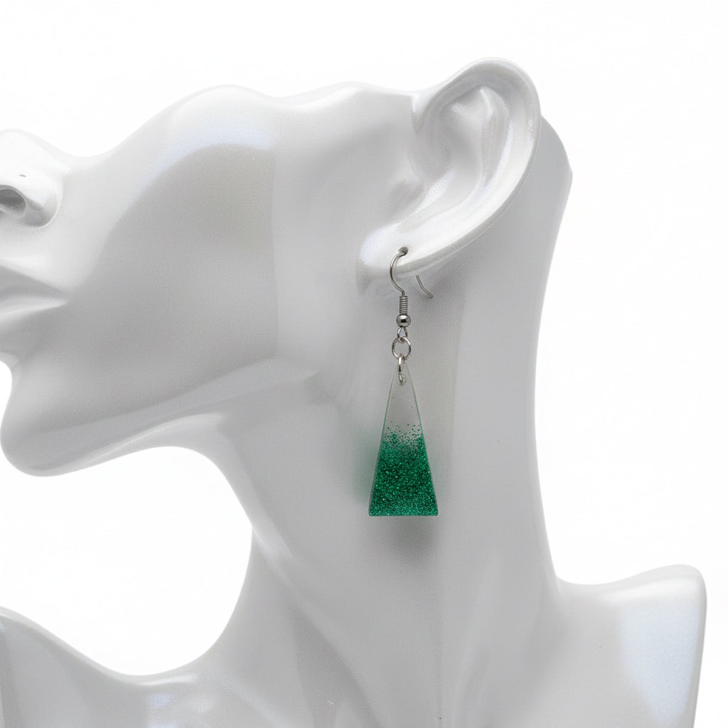 Handmade Triangle Earrings - Colorful Geometric