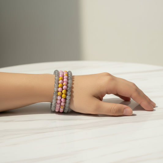 Bracelet Set - Parck of 3 Handmade Beaded Bracelets