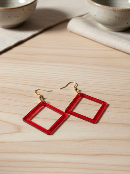 Handmade Square Earrings | Dainty Statement Jewelry