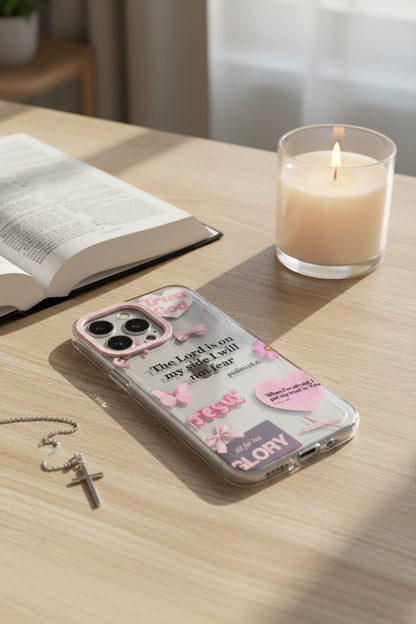 Christian Pink iPhone 16 Pro Max Case – Faith & Jesus Phone Cover