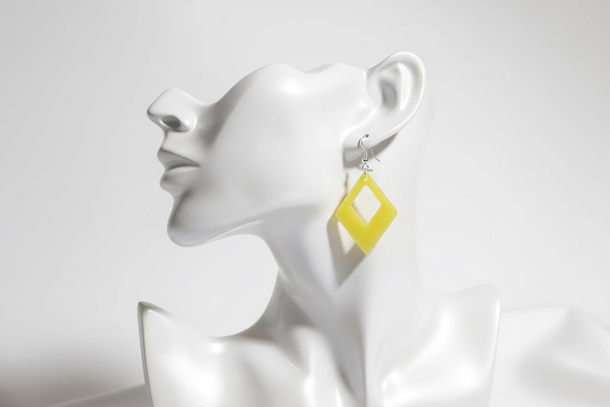 Yellow Handmade Earrings – Dainty Statement Jewelry