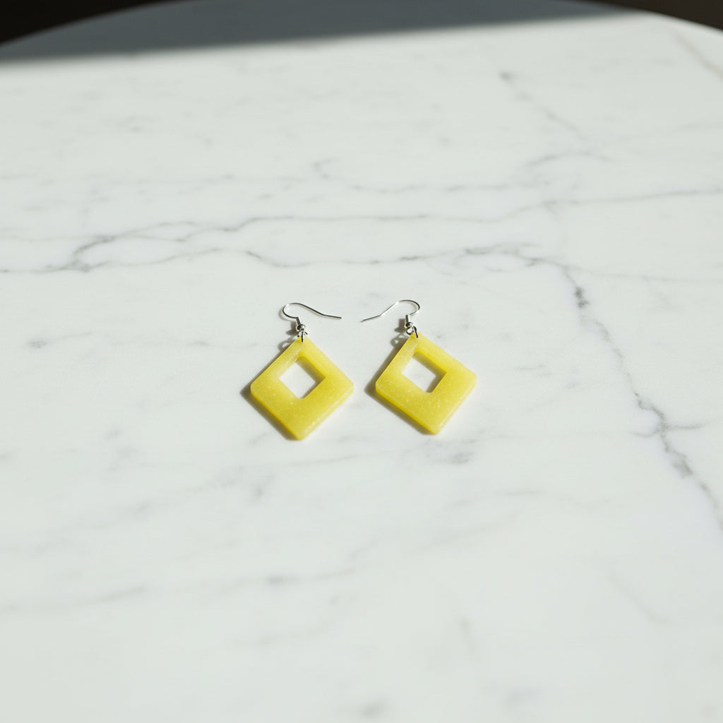 Yellow Handmade Earrings – Dainty Statement Jewelry