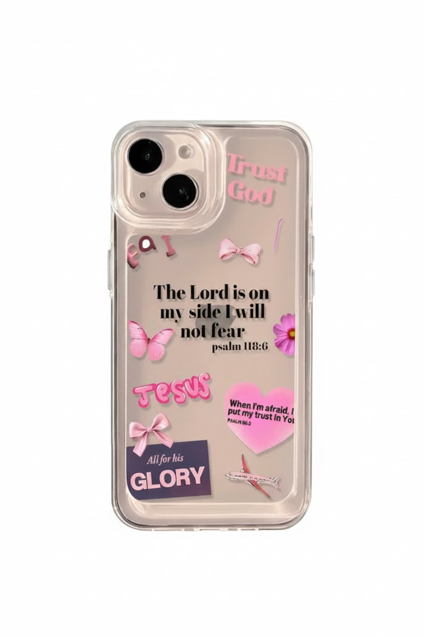 Christian Pink Clear iPhone 15 Plus Case – Faith & Jesus Phone Cover