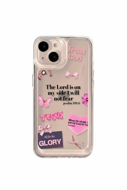 Christian Pink Clear iPhone 15 Plus Case – Faith & Jesus Phone Cover