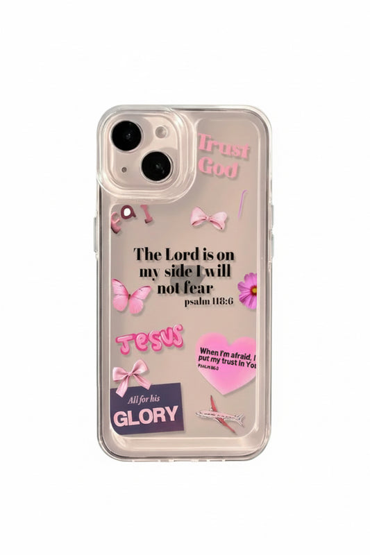 Christian Pink Clear iPhone 15 Plus Case – Faith & Jesus Phone Cover