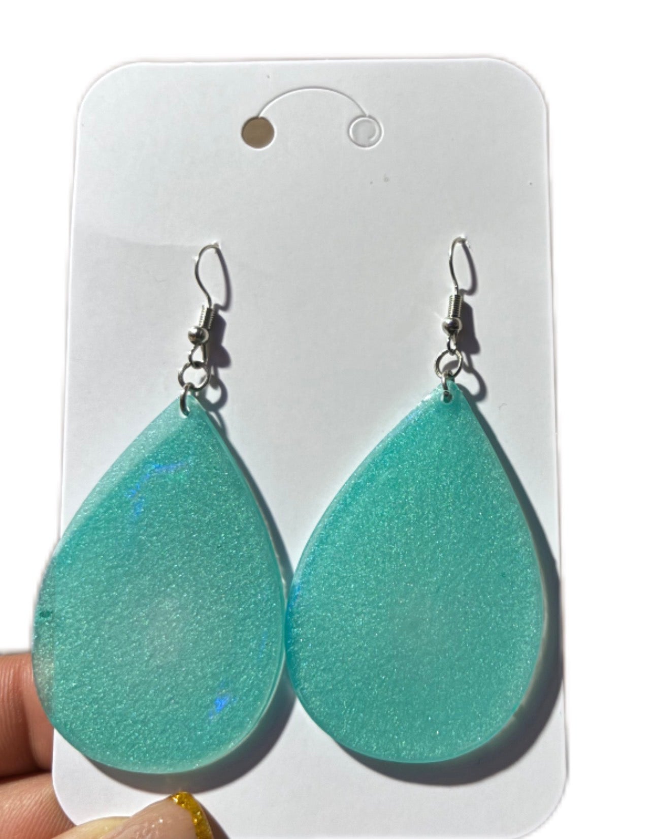 Colorful Teardrop Resin Earrings - Lightweight Statement Drop Earrings for Women
