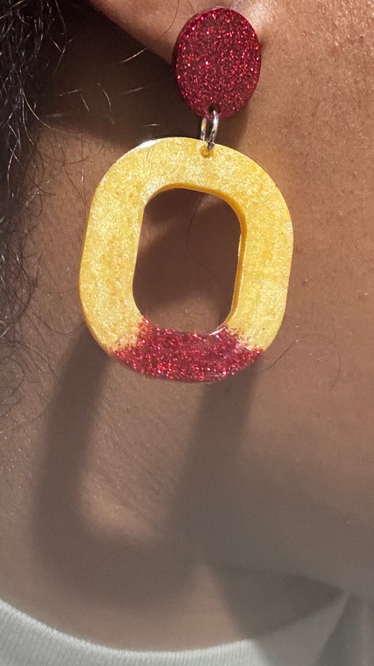 Multicolor Handmade Resin Dangle Earrings