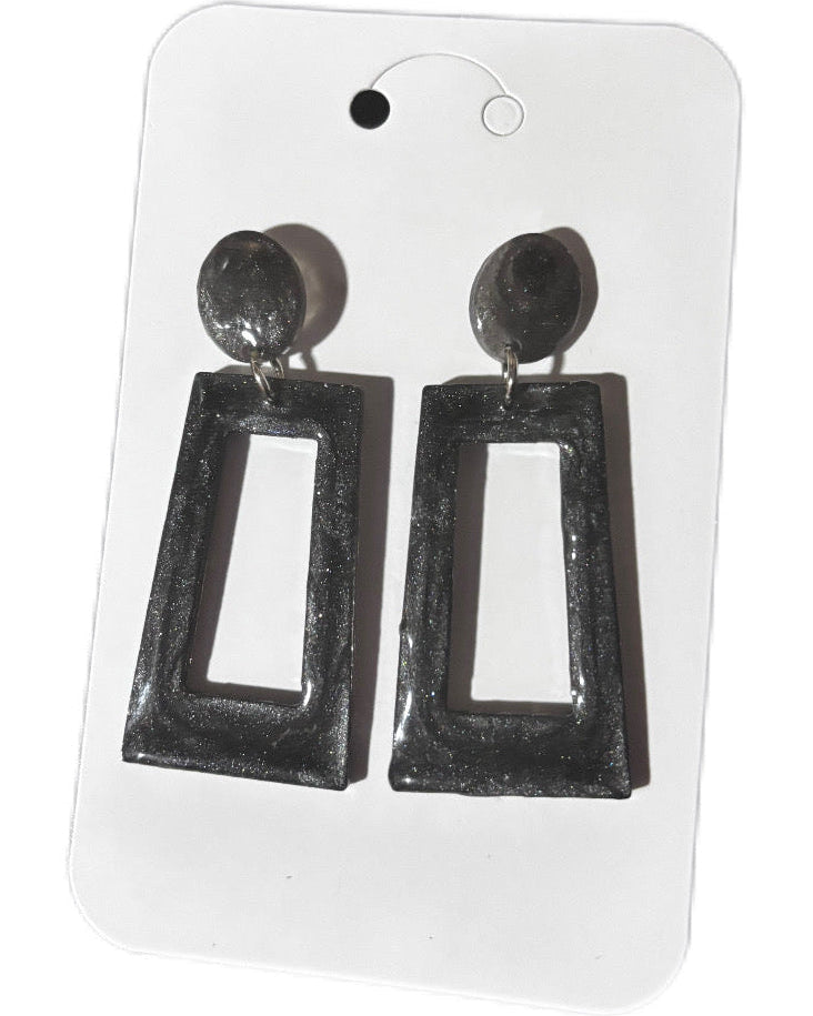 Colorful Resin Statement Earrings - Bold Dangle Jewelry