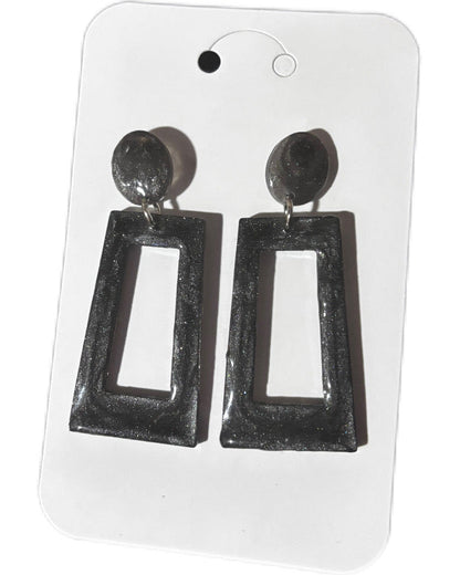 Colorful Resin Statement Earrings - Bold Dangle Jewelry