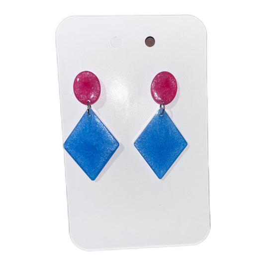 Luxury Color block Geometric Earrings - Handmade Statement Jewelry