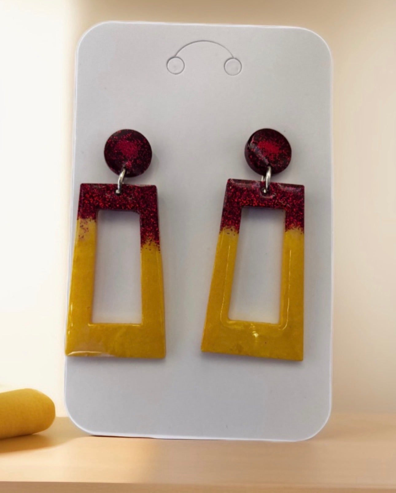 Colorful Resin Statement Earrings - Bold Dangle Jewelry