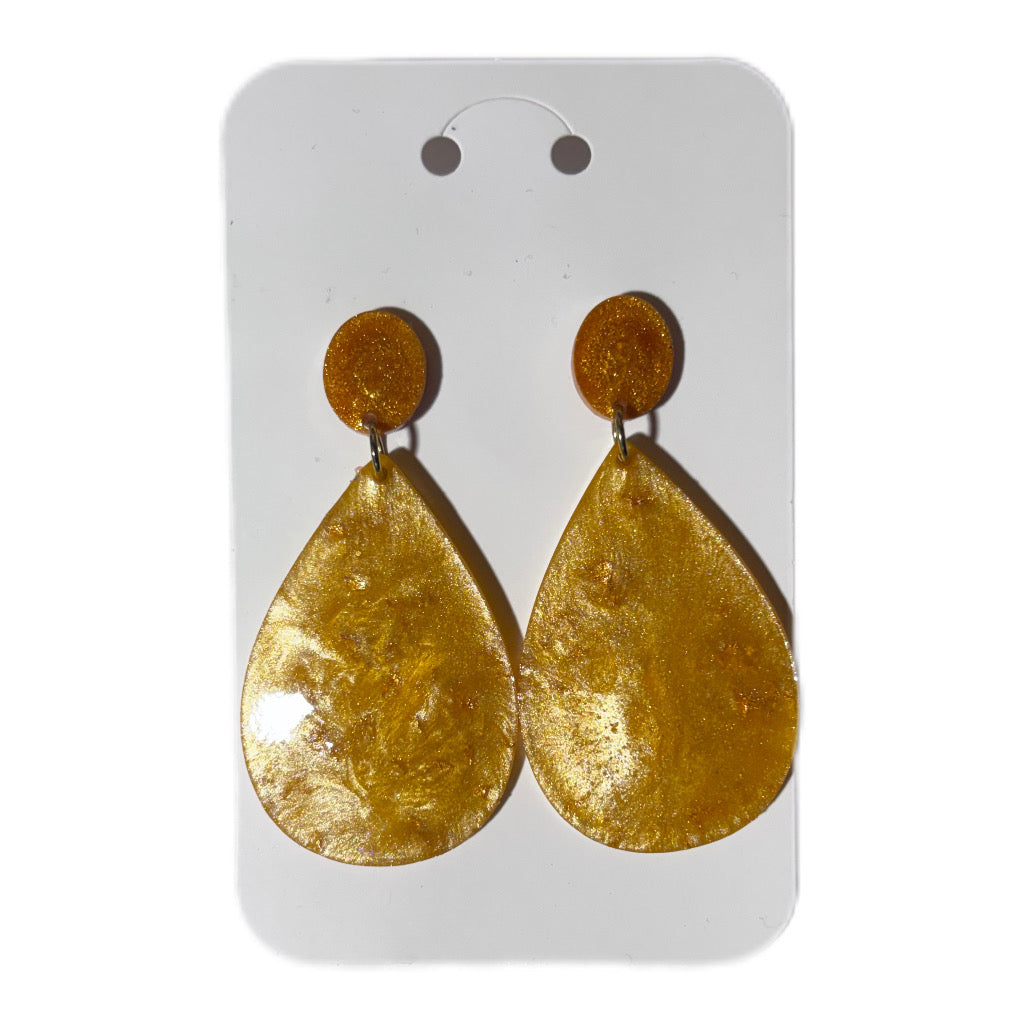 Colorful Teardrop Resin Earrings - Lightweight Statement Drop Earrings for Women