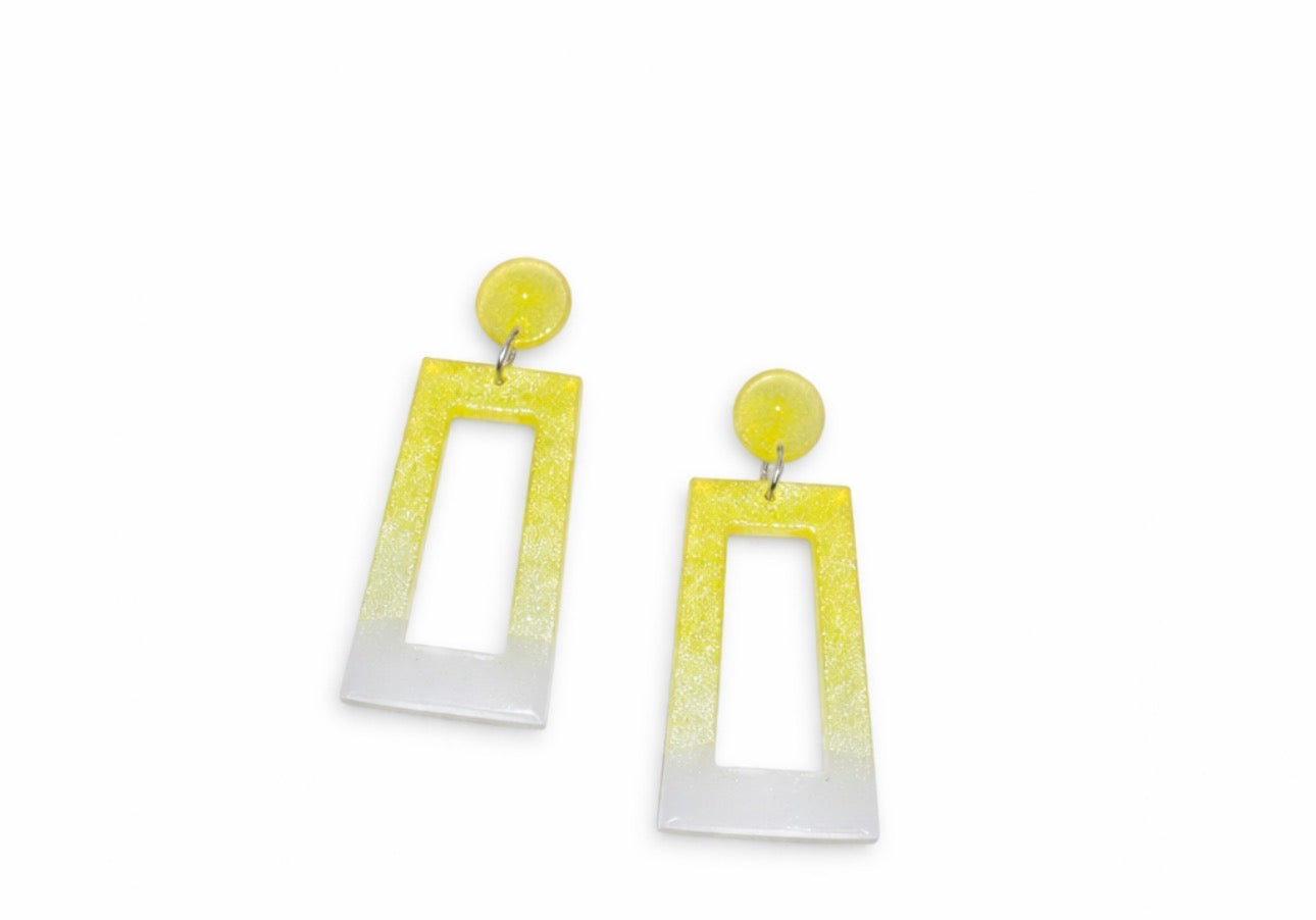 Colorful Resin Statement Earrings - Bold Dangle Jewelry