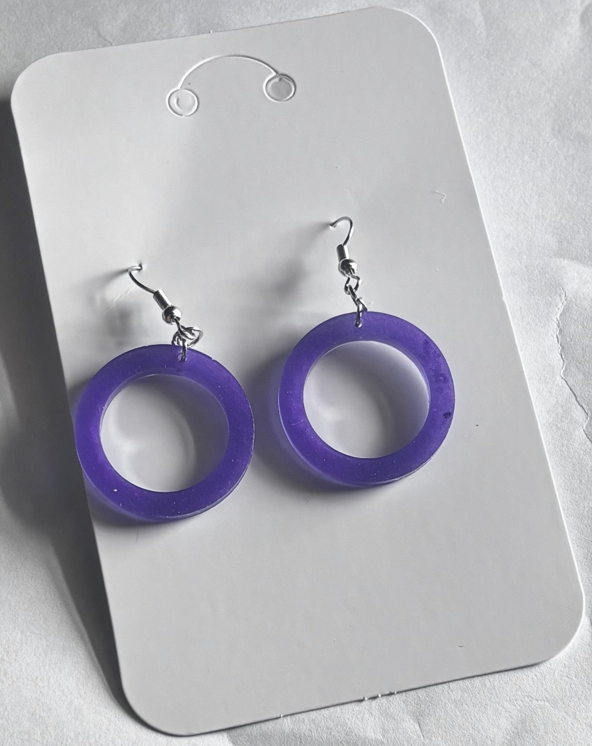 Handmade Geometric Resin Dangle Earrings - Colorful Statement Jewelry