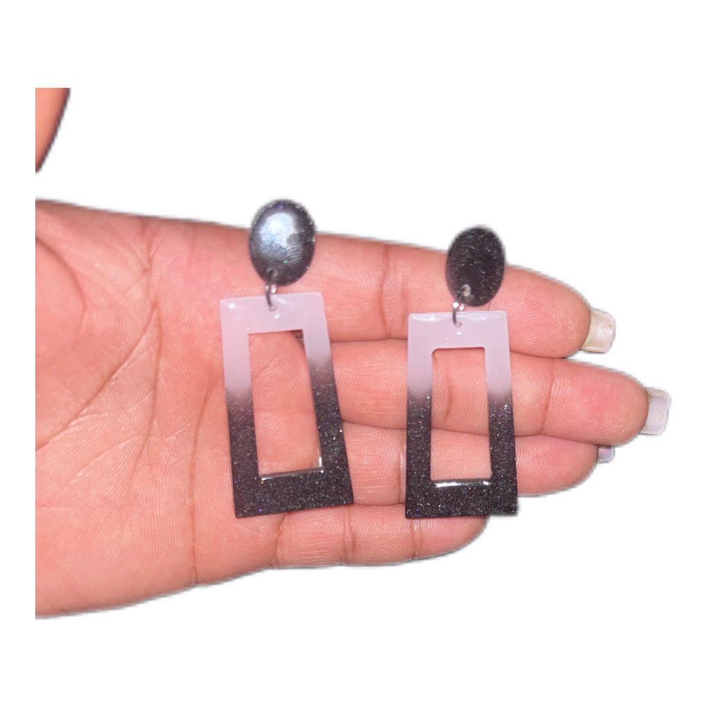 Colorful Resin Statement Earrings - Bold Dangle Jewelry