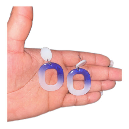 Multicolor Handmade Resin Dangle Earrings