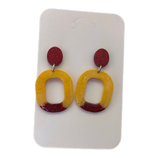 Multicolor Handmade Resin Dangle Earrings