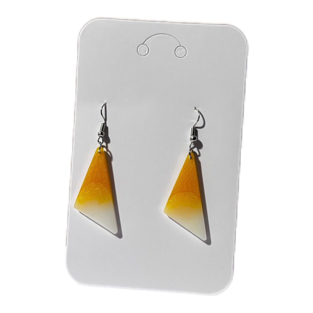 Handmade Triangle Earrings - Colorful Geometric