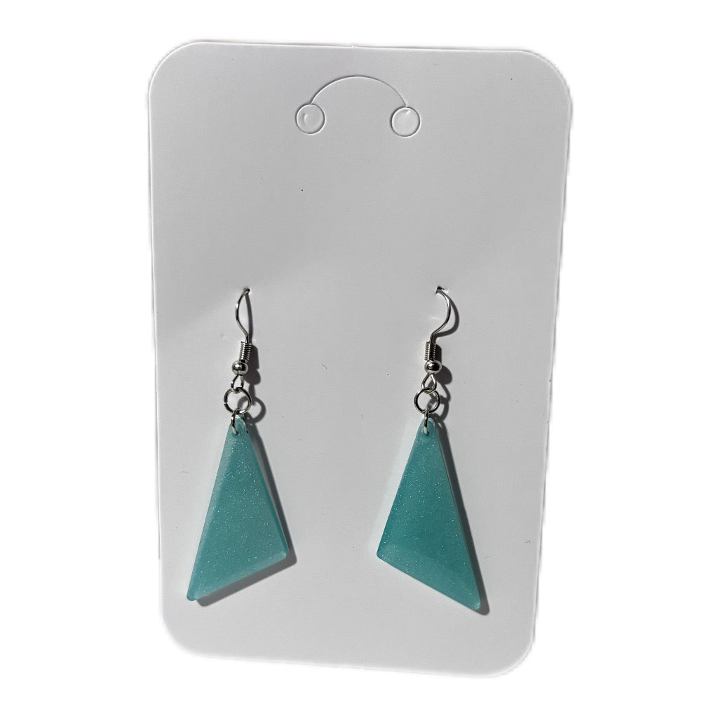 Handmade Triangle Earrings - Colorful Geometric