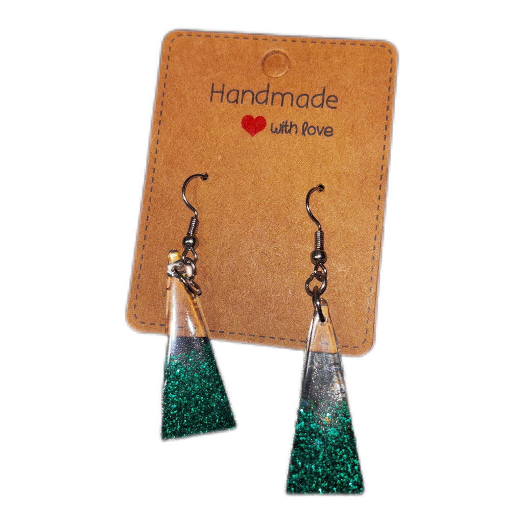 Handmade Triangle Earrings - Colorful Geometric