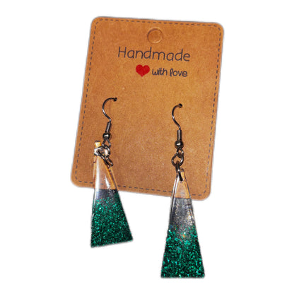Handmade Triangle Earrings - Colorful Geometric