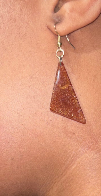 Handmade Triangle Earrings - Colorful Geometric