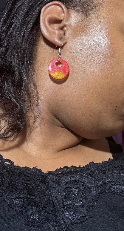 Small Donut Stud Earrings for Women | Cute Resin Earrings