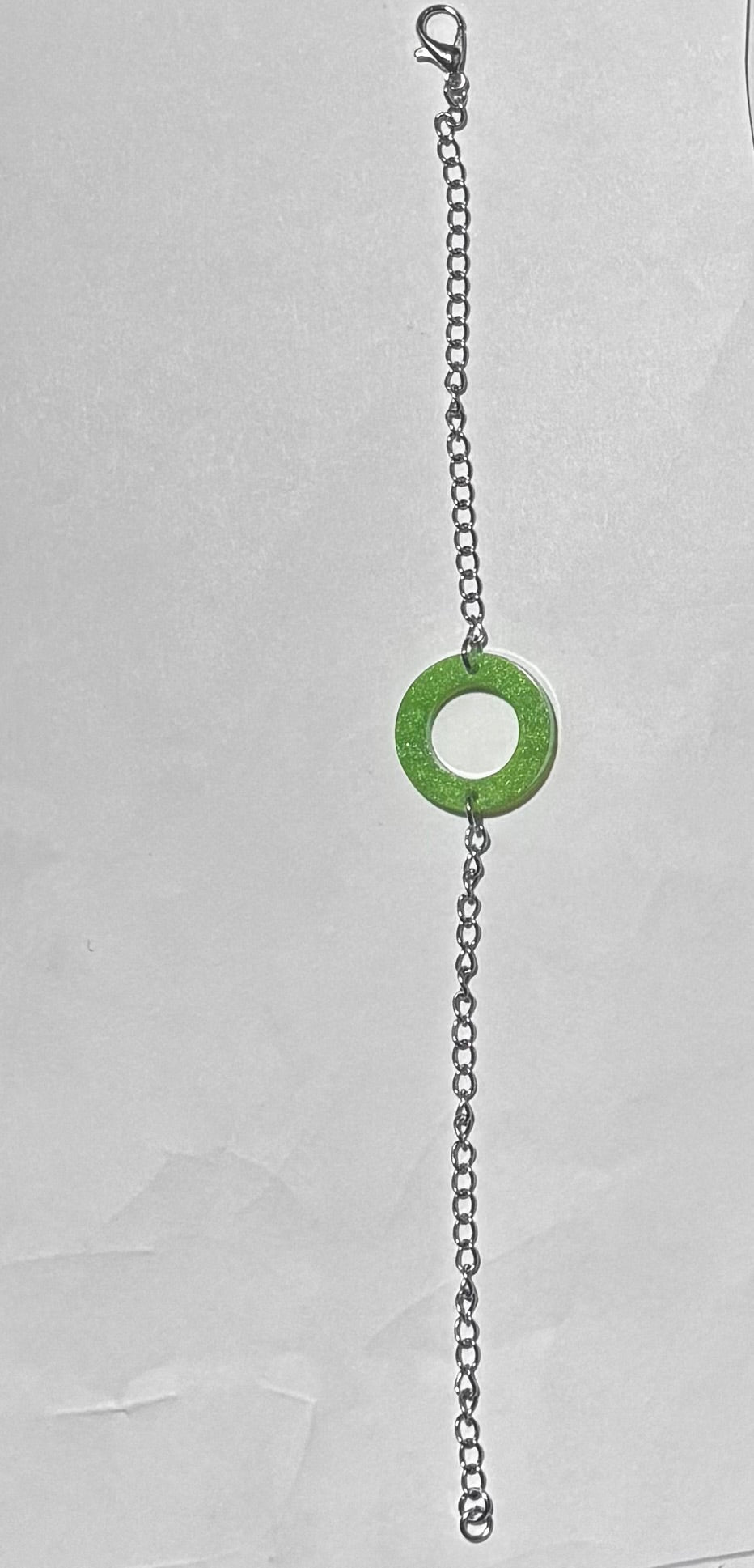 Handmade Resin Bracelet with Silver Stainless