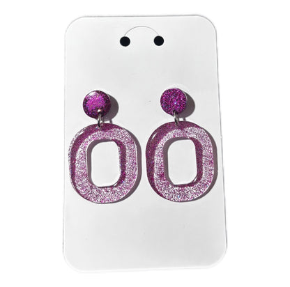 Multicolor Handmade Resin Dangle Earrings