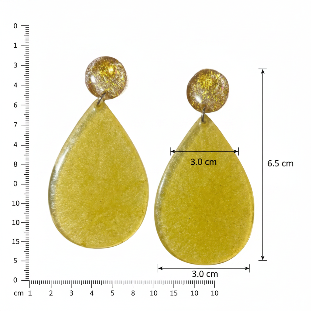 Colorful Teardrop Resin Earrings - Lightweight Statement Drop Earrings for Women