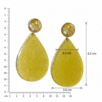 Colorful Teardrop Resin Earrings - Lightweight Statement Drop Earrings for Women