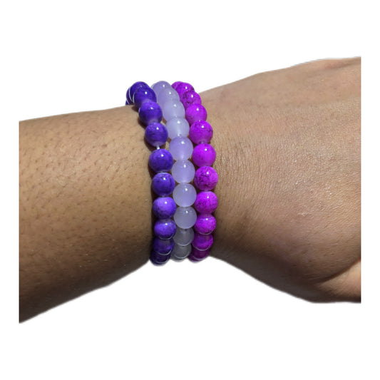 Bracelet Set - Parck of 3 Handmade Beaded Bracelets