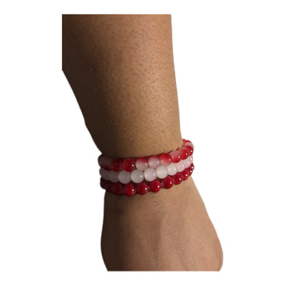Bracelet Set - Parck of 3 Handmade Beaded Bracelets