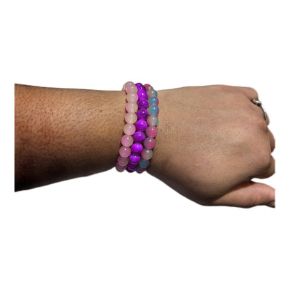 Bracelet Set - Parck of 3 Handmade Beaded Bracelets