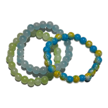 Bracelet Set - Parck of 3 Handmade Beaded Bracelets