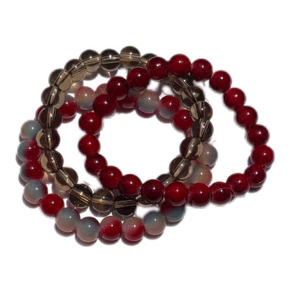 Bracelet Set - Parck of 3 Handmade Beaded Bracelets