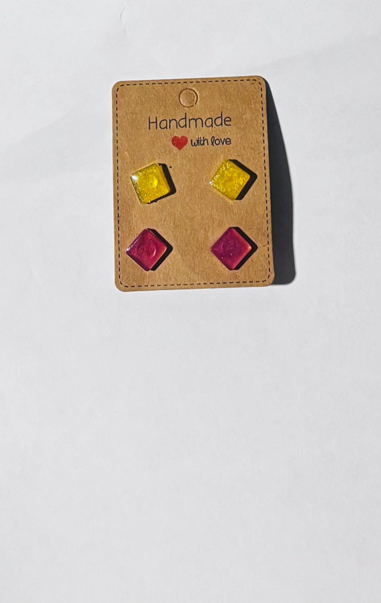 Hypoallergenic Resin Small Stud Earrings - Lightweight Dainty Earrings for Sensitive Ears