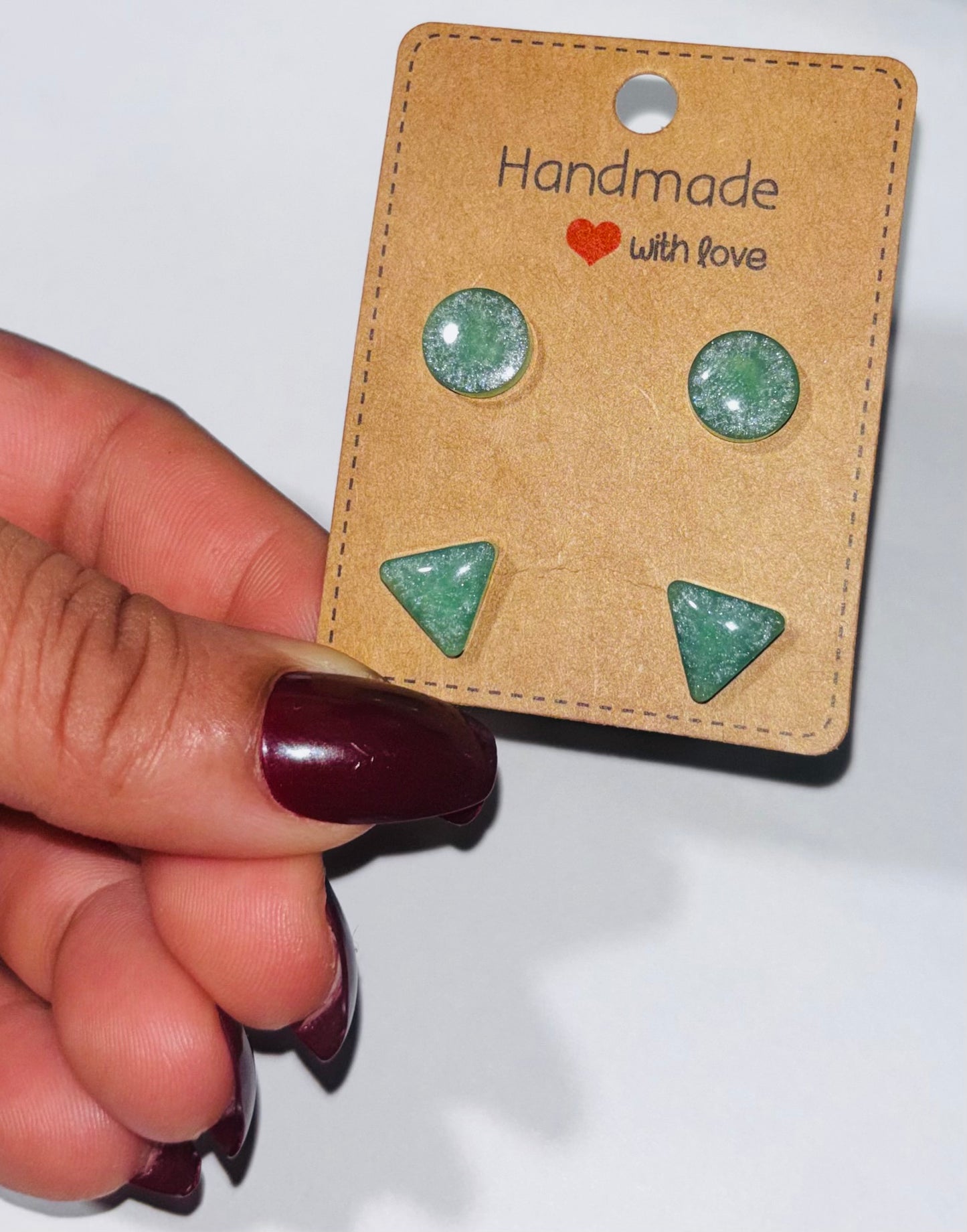 Hypoallergenic Resin Small Stud Earrings - Lightweight Dainty Earrings for Sensitive Ears